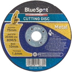 Blue Spot Tools 75mm Metal Cutting Cut off Tool Disc 19670 Bluespot