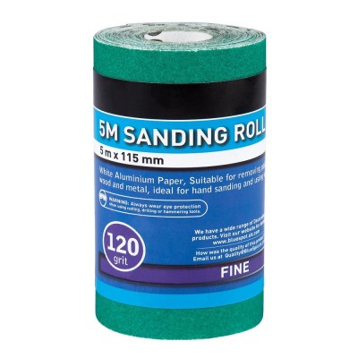 Blue Spot Sanding Sand Paper Roll 120 Grit Fine Sandpaper 19859