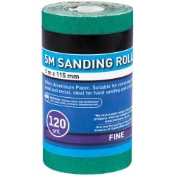 Blue Spot Tools Sanding Sand Paper Roll 120 Grit Fine Sandpaper 19859