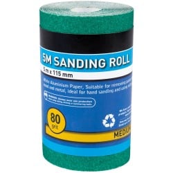 Blue Spot Tools Sanding Sand Paper Roll 80 Grit Medium Sandpaper 19858
