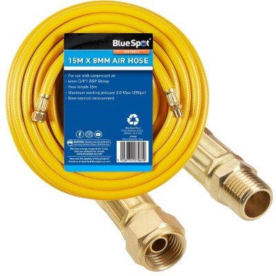 Blue Spot Tools Hi-Vis Air Line Hose 15 meter x 8mm 07960 Bluespot
