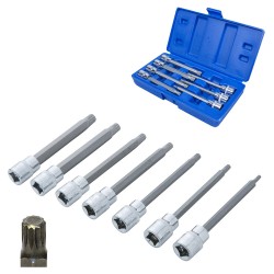 Blue Spot Tools Extra Long Spline Socket Bit Set M4 to M10 3/8" 01512