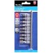 Blue Spot Tools 1/4 inch Star Torx Bit 9pc Socket Set on Rail 01521