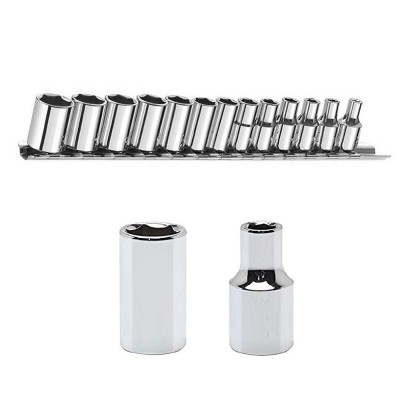 Blue Spot Tools 1/4 inch Metric 14 Piece Socket Set inc Rail 01523