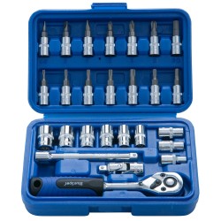 Blue Spot Tools 26 Piece Metric Socket Set 5mm to 14mm 1/4" 01525