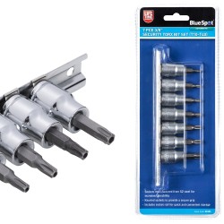 Blue Spot Tools 3/8 Inch Security Torx Bit 7pc Socket Set 01553 Bluespot