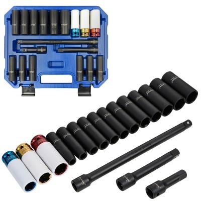 Blue Spot Tools 1/2 Inch Metric Deep Impact Socket Set 01559 Bluespot