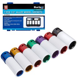Blue Spot 1/2 inch Sleeved Alloy Wheel Protection Socket 7pc Set 01568