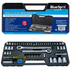 Blue Spot Tools 52pc 1/4 3/8 and 1/2 Inch Mixed Socket Tool Set 01746 Bluespot