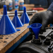 Blue Spot Tools 4PC Hi-Vis ABS Plastic Funnel Set 50mm, 75mm, 95mm &amp; 115mm 07897