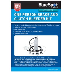 Blue Spot Tools One Person Car Brake And Clutch Bleeder Full Kit 07964 Bluespot