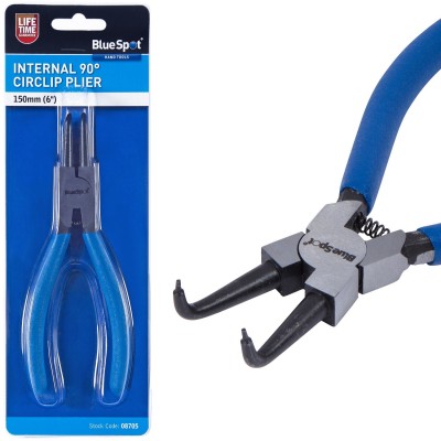 Blue Spot Tools Circlip Pliers Internal 90 Deg Tips 150mm 6 inch 08705 Bluespot