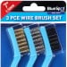 Blue Spot Tools 178mm 7 Inch Mini Wire Brush 3 Piece Set 22509 Bluespot