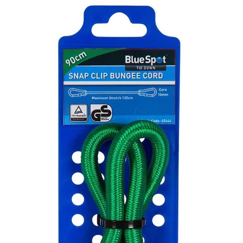 Blue Spot Tools Snap Clip Bungee Cord Green 90cm 45444 Sealants and