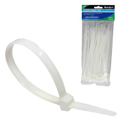 Blue Spot Cable Ties 4.8 200mm White 100 Pack 40053