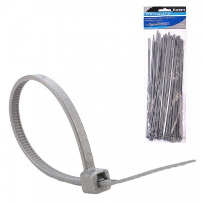Blue Spot Cable Ties 4.8 250mm Grey silver 50 Pack 40059