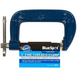 Blue Spot Tools Fine Thread G clamp 75mm 3 Inch 10024 Bluespot