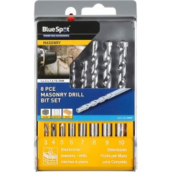 Blue Spot Tools Masonry Drill Bit 8 Piece Set 20123 Bluespot