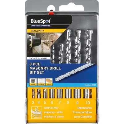 Blue Spot Tools Masonry Drill Bit 8 Piece Set 20123 Bluespot