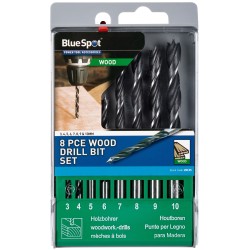 Blue Spot Tools Lip and spur Wood Drill Bit 8pc Set 20135 Bluespot