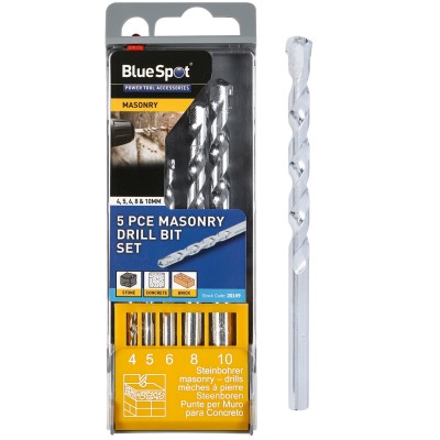 Blue Spot Tools Masonry Drill Bit 5pc Set 20149 Bluespot