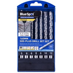 Blue Spot Tools SDS Plus 160mm Drill Bit 7pc Set 20166 Bluespot