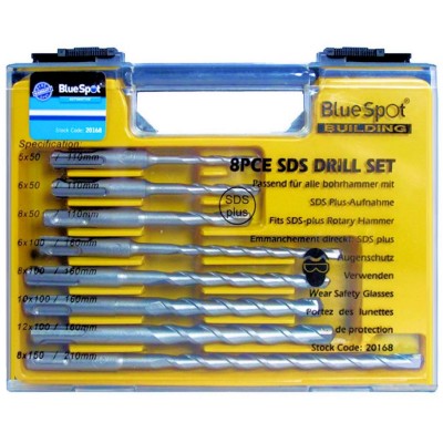 Blue Spot Tools SDS Plus Drill Bit 8 Piece Set 20168 Bluespot