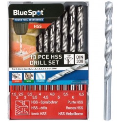 Blue Spot Tools HSS Twist Drill Bits 1.5mm to 6.5mm 13pc Set 20338