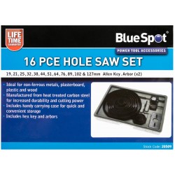 Blue Spot Tools DIY Hole Saw 16pc Mixed Holesaw Set 20509 Bluespot