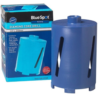 Blue Spot Tools Diamond Core Drill Bit 127mm x 150mm 19518 Bluespot