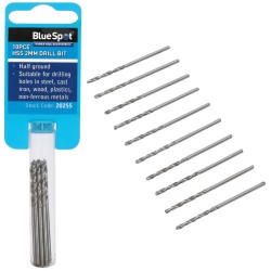 Blue Spot Tools HSS Drill Bit 2mm 10pc Set 20255 Bluespot