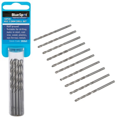 Blue Spot Tools HSS Drill Bit 3.5mm 10pc Set 20263 Bluespot