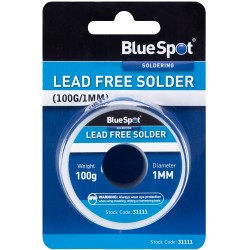Blue Spot Tools 1mm 100 Gram Lead Free Solder 31111 Bluespot 