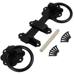 Blue Spot Tools Ironmongery 152mm Black Powder Coated Ring Latch 78018