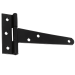 Blue Spot Tools Ironmongery 102mm Black Powder Coated Tee Hinge 78026