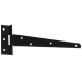 Blue Spot Tools Ironmongery 204mm Black Powder Coated Tee Hinge 78028