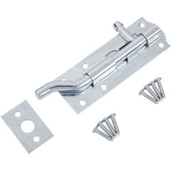 Blue Spot Tools Ironmongery 100mm Zinc Plated Necked Tower Bolt 78062