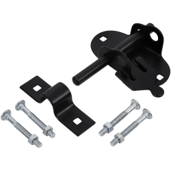 Blue Spot Tools Ironmongery 100mm Black Powder Coated Oval Pad Bolt 78073