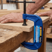 Blue Spot Tools 63mm (2.5") Malleable Cast Iron Deep Throat G-Clamp with Tommy Bar Handle 10050