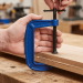Blue Spot Tools 63mm (2.5") Malleable Cast Iron Deep Throat G-Clamp with Tommy Bar Handle 10050