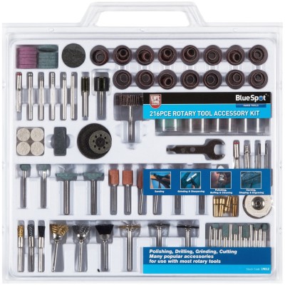 Blue Spot Tools Rotary Tool Accessory 216pc Set 19012 Bluespot