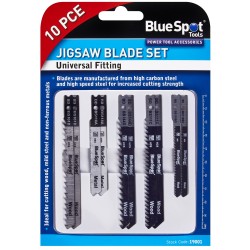 Blue Spot  Jigsaw Mixed Blade Set U Universal Shank 10pc set 19001