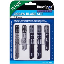 Blue Spot Jigsaw Mixed Blade Set T Shank 10pc set 19002