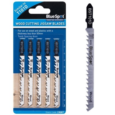 Blue Spot Tools Jigsaw Blades BST101D Straight Cut T101D 19007