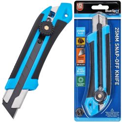 Blue Spot Tools 25mm Soft Grip SK5 Snap-Off Knife with Locking Wheel 29027