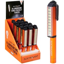 Electralight Aluminium SMD Pocket Pen Torch Bright Orange 65250 Bluespot