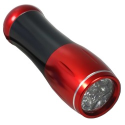 Blue Spot Push Button LED Aluminium Torch 65286