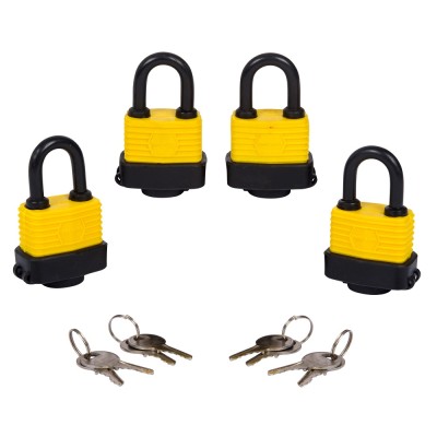 Blue Spot Keyed Alike Same Key External Padlocks 4 Pack 77011 Bluespot