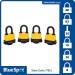 Blue Spot Keyed Alike Same Key External Padlocks 4 Pack 77011 Bluespot