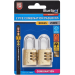 Blue Spot Tools 2PC 25mm Weather Resistant 3 Dial Brass Combination Padlocks 77019
